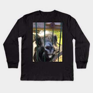 Icelandic Goat with Personality Kids Long Sleeve T-Shirt